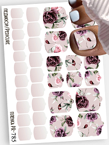 Anna Tkacheva, наклейки пленки для педикюра PR-785