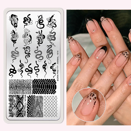 Born Pretty, пластина для стемпинга 12*6 см (ANIMAL-N14)