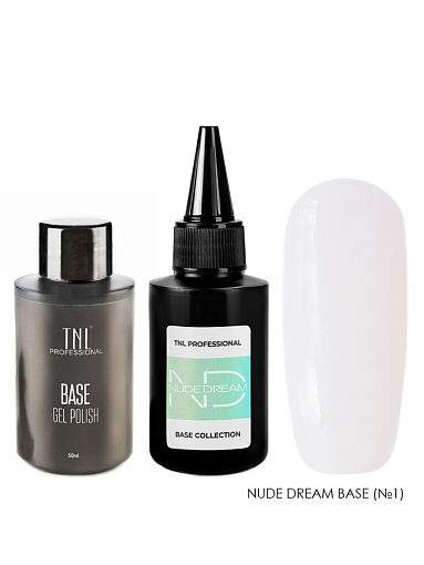 TNL, набор №230 основа (база) и цветная база Nude dream base №01 для гель-лака, 2 х 50 мл