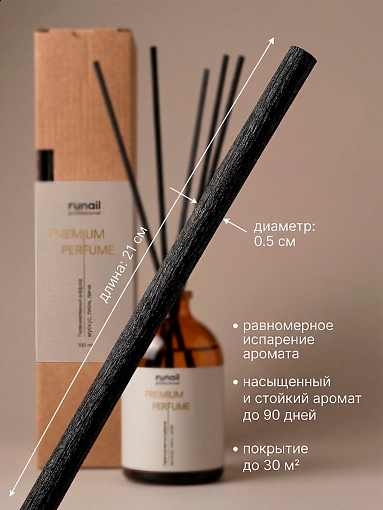 RuNail, парфюмированный диффузор (мускус, пион, личи), 100 мл