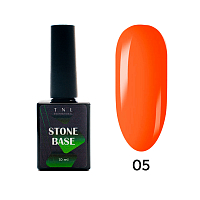 TNL, Stone Base - жесткая цветная база для гель-лака №05 (оранжевый), 10 мл