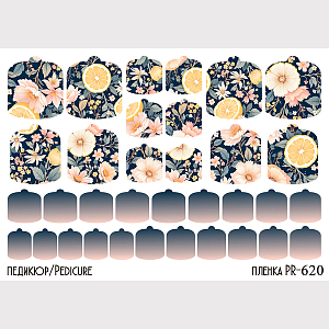 Anna Tkacheva, наклейки пленки для педикюра PR-620