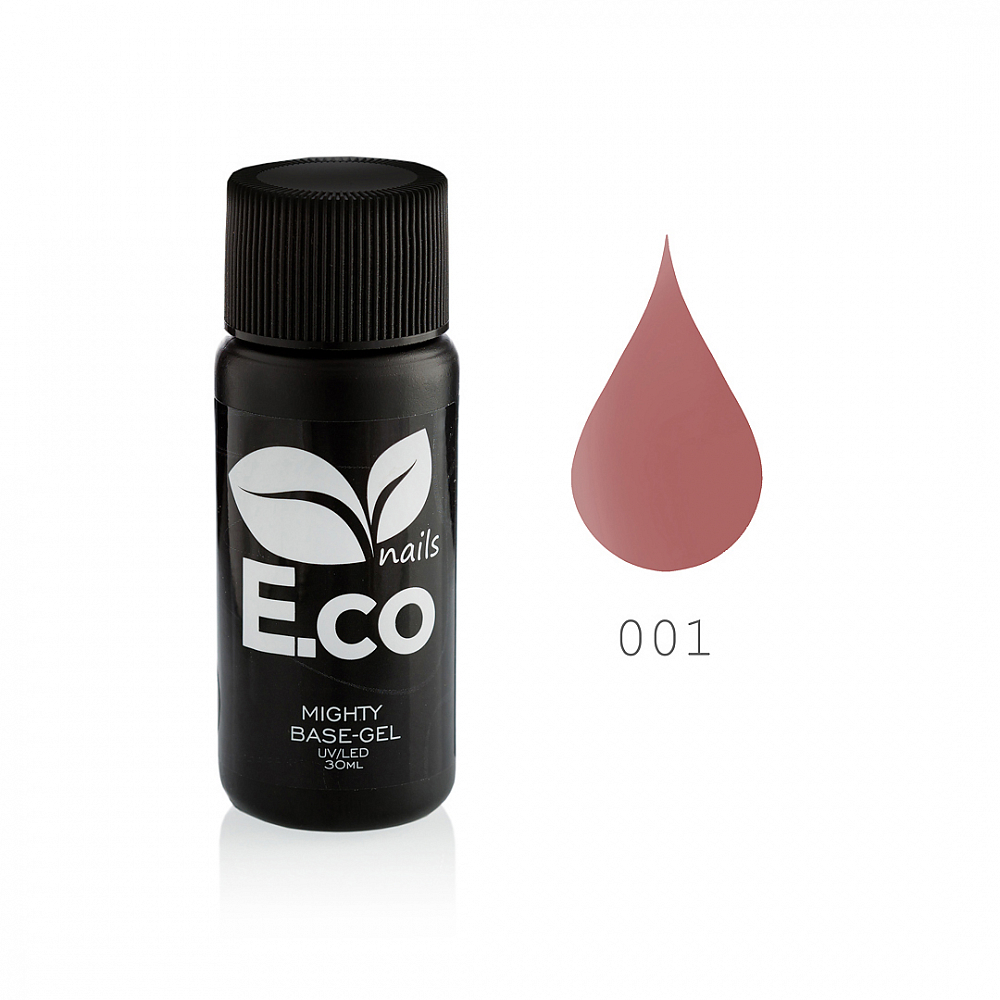 E.co Nails, Mighty Base Gel - базовое покрытие для гель-лака №01 (пыльная роза), 30 мл