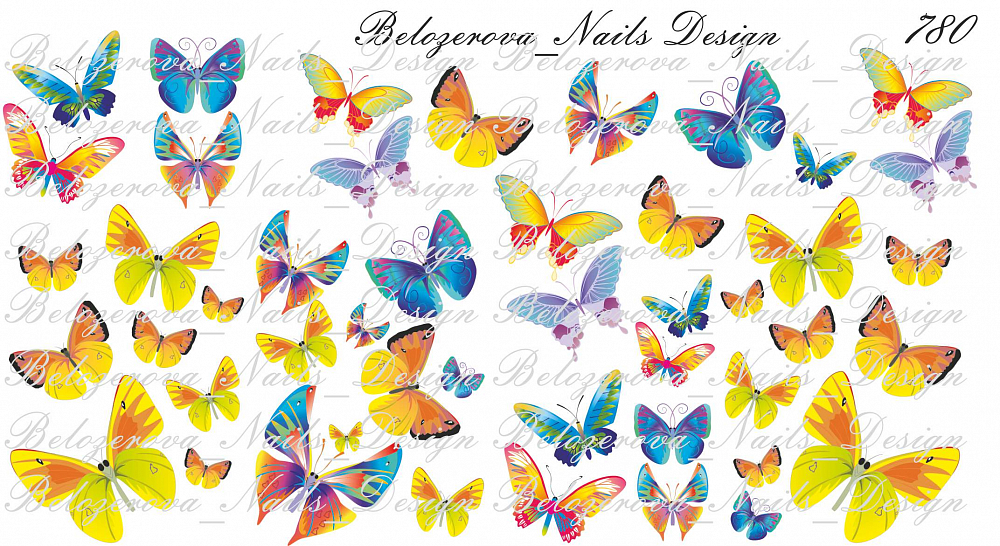 Слайдер-дизайн Belozerova Nails Design на белой пленке (780)