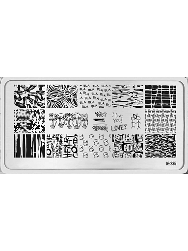 Пластина для стемпинга №235 (граффити, леттеринг)