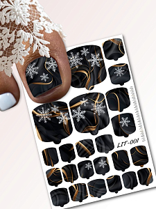 Anna Tkacheva, мини наклейки пленки для педикюра LIT-001