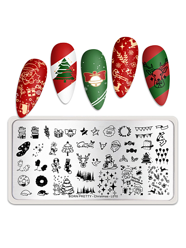 Born Pretty, пластина для стемпинга 12*6 см (BP-L010 Christmas)