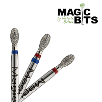 Magic Bits, набор алмазная фреза олива (2.9 мм, средне-мягкая), 2 шт