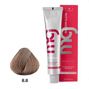 TNL, Million glow Silk protein - крем-краска для волос (8.8 Светлый блонд шоколадный), 60 мл