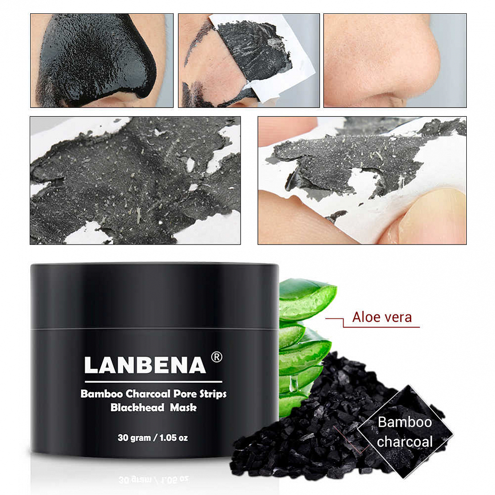 Lanbena, Маска для удаления черных точек с углем, 30 гр