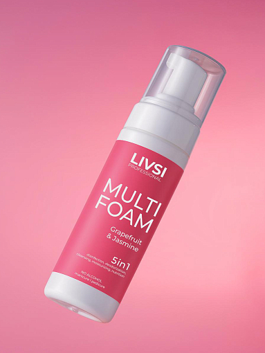 Livsi, Multi Foam Grapefruit & Jasmine - универсальная пенка 5в1 для рук, ног и тела, 180 мл