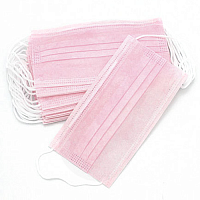 Archdale, маска защитная для мастера маникюра 3-х слойная (розовая), 50 шт