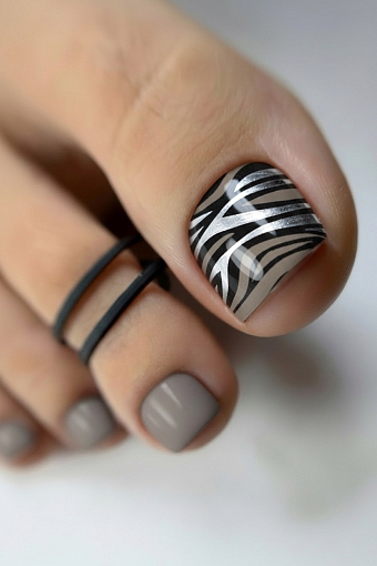 Anna Tkacheva, наклейки пленки для педикюра с фольгой VIP-083