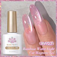 Born Pretty, Rainbow Water Light Cat Magnetic Gel - гель-лак "кошачий глаз" RW-03, 10 мл