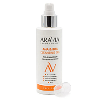 Aravia Laboratories, гель очищающий для лица с АНА и ВНА кислотами, 150 мл