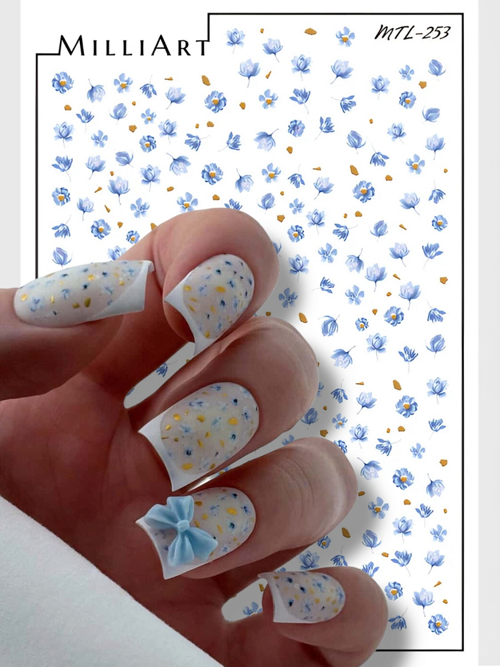 Дизайн ногтей. Товар: Anna Tkacheva, слайдер-дизайн MilliArt металлик MTL-253 (золото)