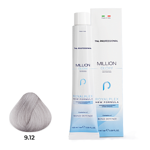 TNL, Million Gloss - крем-краска для волос (9.12 Очень светлый блонд пепельный перламутр.), 100 мл