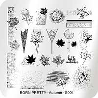 Born Pretty, пластина для стемпинга 6*6 см (BP-S001 Autumn)