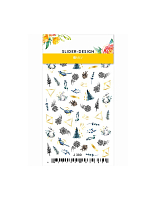 Milv, набор №6 слайдеры дизайн для ногтей (новый год, зима, птички, зайчики, цветы), 4 шт