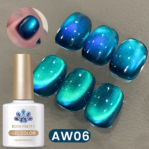 Born Pretty, Autumn Water Light Cat Magnetic Gel - магнитный гель-лак "кошачий глаз" AW06, 10 мл