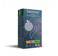 Benovy, Nitrile MultiColor - перчатки нитриловые (розовые, XS), 50 пар
