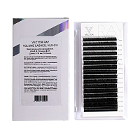VECTOR RAY, Volume Lashes - микс ресниц для наращивания (изгиб B/Толщ.0,07 мм/Длина 7-12)