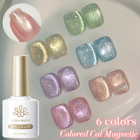 Born Pretty, Colored Cat Magnetic Gel-Light Flow - магнитный гель-лак "кошачий глаз" MY12, 10 мл