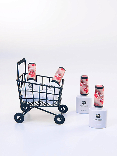 Adricoco, набор №183 гель-лак "корейская кошка" Feline Glow (4 оттенка по 8 мл)