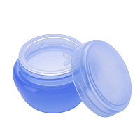 Набор баночек для косметики с крышкой голубые (12 шт по 5 мл)