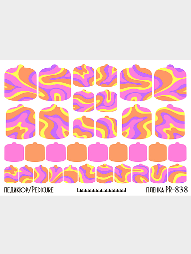 Anna Tkacheva, наклейки пленки для педикюра PR-838