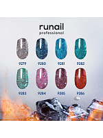 RuNail, гель-лак светоотражающий с фольгой "Горячий лёд" №9284, 7 мл
