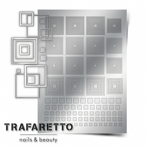 Trafaretto (Prima nails), Металлизированные наклейки (GM-03, серебро)