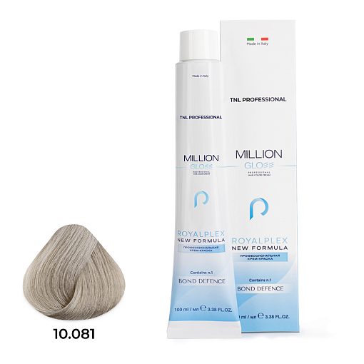TNL, Million Gloss - крем-краска для волос (10.081 Платиновый блонд пастельный ледяной), 100 мл TNL, Million Gloss - крем-краска для волос (10.081 Платиновый блонд пастельный ледяной), 100 мл