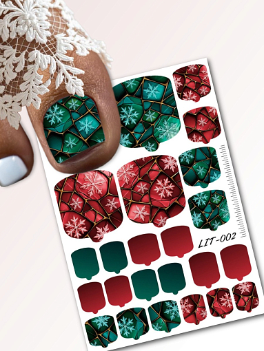 Anna Tkacheva, мини наклейки пленки для педикюра LIT-002 Anna Tkacheva, мини наклейки пленки для педикюра LIT-002