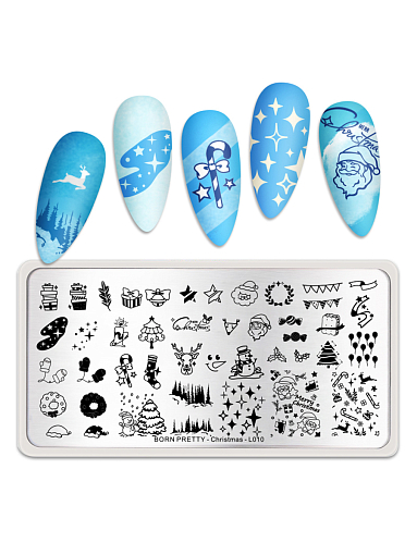Born Pretty, пластина для стемпинга 12*6 см (BP-L010 Christmas)
