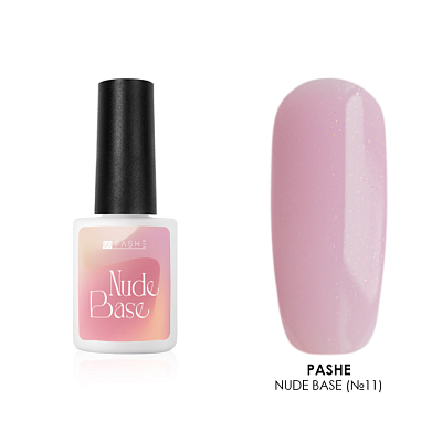 

PASHE, Nude base - цветная база (№11), 9 мл, Для французского маникюра;розовый;розово-коралловый;пурпурный;камуфлирующий