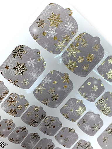 Anna Tkacheva, наклейки пленки для педикюра с фольгой VIP-071