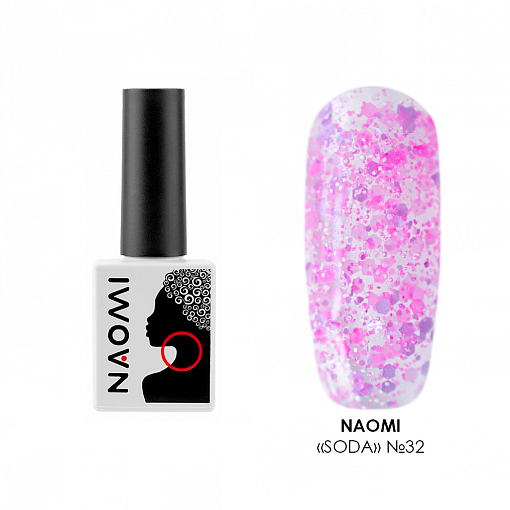 Naomi, SODA - база каучуковая №32 (Neon pink), 10 мл