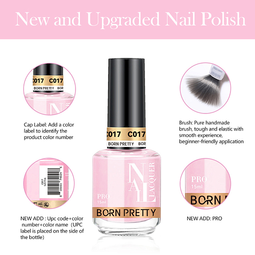Born Pretty, PRO Regular Nail Lacquer - лак для ногтей C033, 15 мл