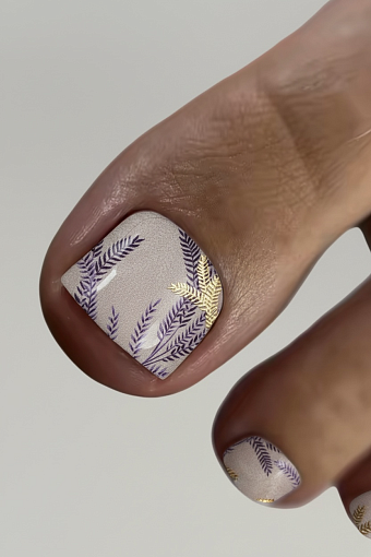 Anna Tkacheva, наклейки пленки для педикюра с фольгой VIP-072