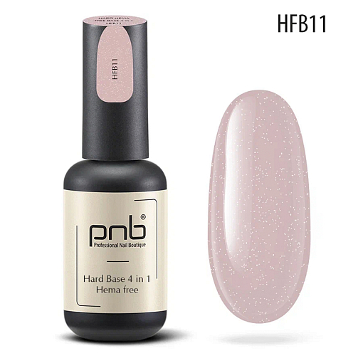 PNB, Hard Hema Free Base - жесткая цветная база для ногтей без содержания HEMA (HFB11), 8 мл