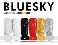 Bluesky, 3D Carving Gel - гель-паста (№10 Красная)