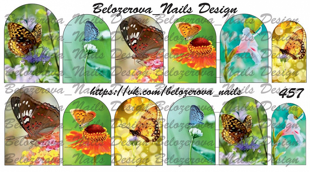 Слайдер-дизайн Belozerova Nails Design на прозрачной пленке (457)