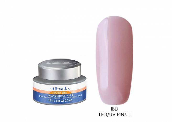 IBD, Led/UV Pink III – конструирующий камуфлирующий гель, 14 г