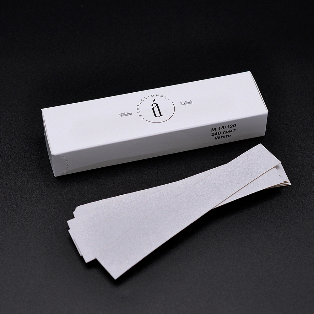 Atis, сменные файлы для пилки-основы M и 18/120 мм (White, 240 грит), 50 шт