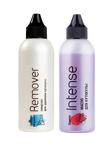 Irisk, набор №91 средство для удаления кутикулы с глицерином, масло для кутикулы (вишня), 2 х 100 мл