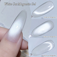 Born Pretty, White Cat Magnetic Gel - магнитный гель-лак "кошачий глаз", 10 мл
