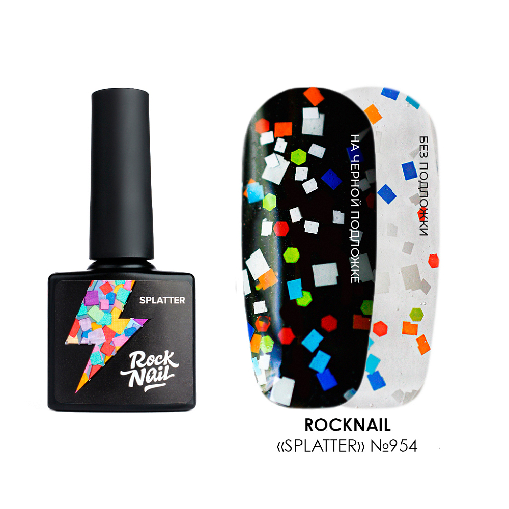 RockNail, гель-лак Splatter №954, 10 мл RockNail, гель-лак Splatter №954, 10 мл