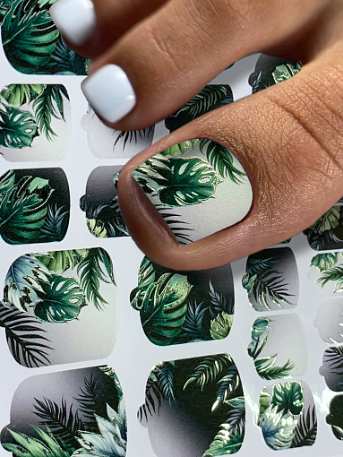 Anna Tkacheva, наклейки пленки для педикюра с фольгой VIP-040