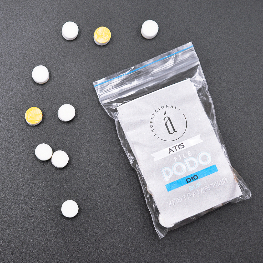 Atis, сменный файл Баф полировочный для педикюрного диска Juvipod D10 (ультрамягкий, 360 грит), 40 ш Atis, сменный файл Баф полировочный для педикюрного диска Juvipod D10 (ультрамягкий, 360 грит), 40 ш